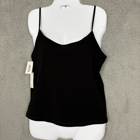 Aritzia Wilfred Cami Tank Top sz Large Black Adjustable Straps office career - Picture 1 of 12
